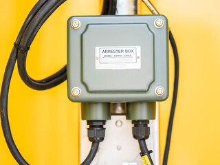Arrestor systems for transmitter in power plant.