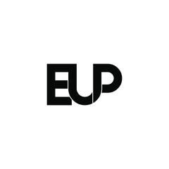 eup letter original monogram logo design