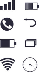 set of icon for smartphon isolated wihe background.