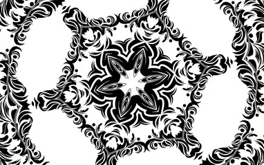 Abstract kaleidoscope background. Unique mandala design. 