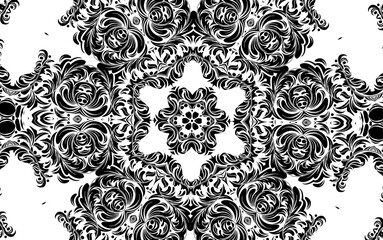 Abstract kaleidoscope background. Unique mandala design. 