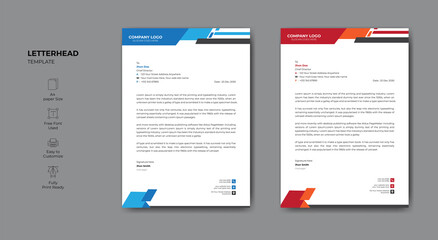 Corporate Letterhead Design Template Fully Editable & Print Ready.