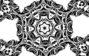 Abstract kaleidoscope background. Unique mandala design. 