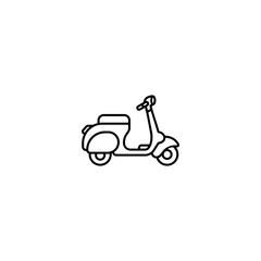 scooter vector icon. transportation and vehicle icon outline style. perfect use for icon, logo, illustration, website, and more. icon design line style