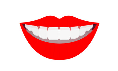 Female lip vector icon. Cartoon vector icon isolated on white background female lip.