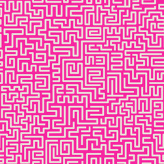 Labyrinth maze game style white line geometric seamless pattern design vector illustration.