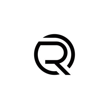 r q rq qr initial logo design vector template