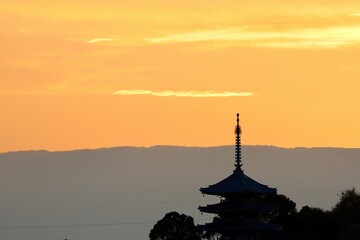 eiffel tower at sunset