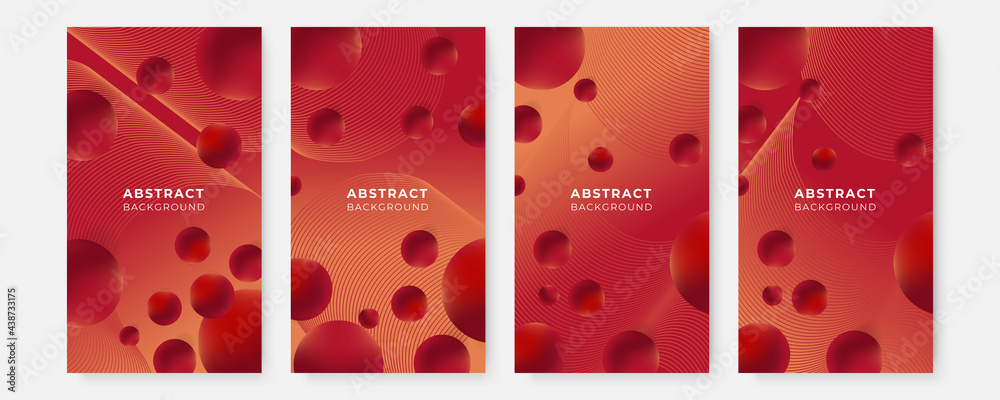 Poster abstract minimal background with red yellow orange color