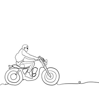 recommend clip art: Man riding motorcycle 