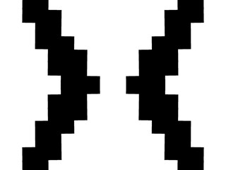 black and white arrow