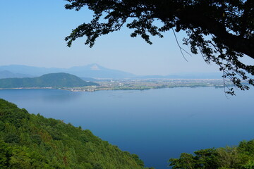 Fototapeta na wymiar 展望台から見た琵琶湖