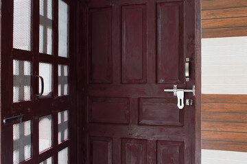 Fresh single paint coated door design for home