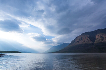 Fototapeta na wymiar Lama Lake on Putorana Plateau, Russia, Krasnoyarsk region