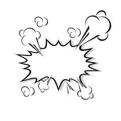 Cartoon vector, explosion Comic Speech Bubble