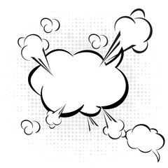 Cartoon vector, explosion Comic Speech Bubble