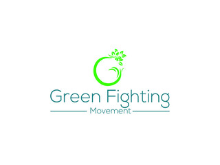 Green blue Flat minimalist professional unique logo