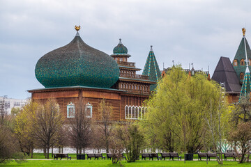 A wooden residence of Russian Tsars in Kolomenskoye, Moscow, Russia