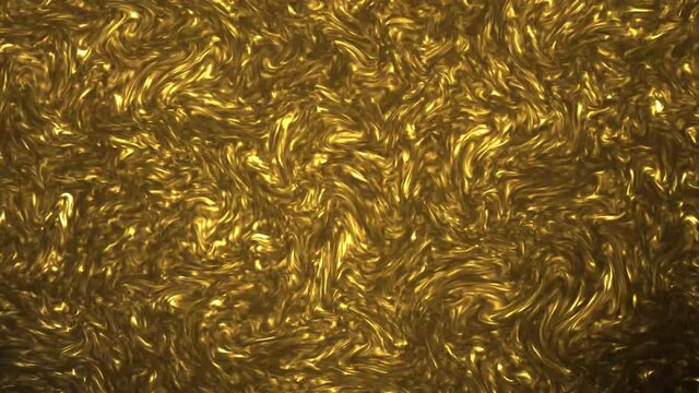 Gold Wave liquid background, Stock footage