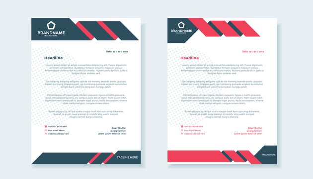  Modern Business Letterhead Template Design 