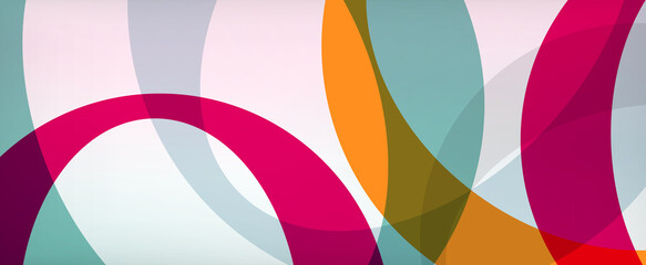 Obraz premium Ring geometric shapes, o letter repetition wallpaper. Abstract background for business or technology presentations, internet posters or web brochure covers