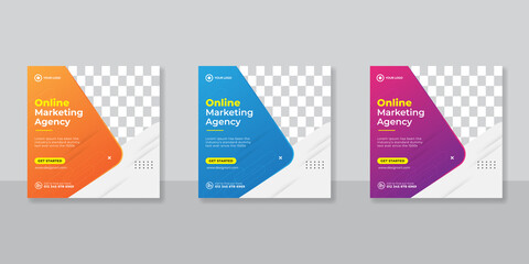 Digital business marketing social media post template