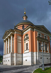 Fototapeta na wymiar St. Barbara church in Moscow, Russia. Years of construction 1796 - 1804