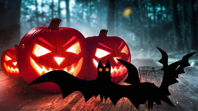 Halloween K&uuml;rbis Fledermaus Animation