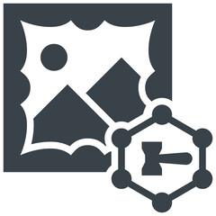 auction glyph style icon