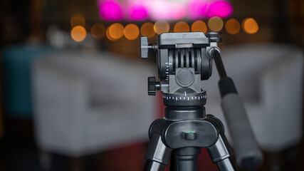 Tripod isolated over outdoor background