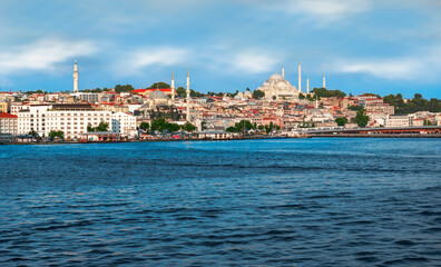 Fototapeta na wymiar City skyline of Istanbul, Turkey. Panoramic view.