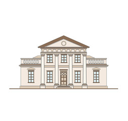 DRAWING OF HISTORICAL BUILDINGS OF VENICE, ANCIENT ITALIAN ARCHITECTURE IN GOTHIC AND NEOCLASSIC STYLE