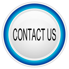 Contact us Button on white background - illustration