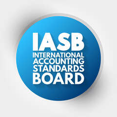 IASB - International Accounting Standards Board acronym, business concept background