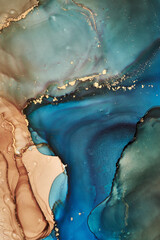 Alcohol ink art.Mixing liquid paints. Modern, abstract colorful background, wallpaper. Marble texture.Translucent colors