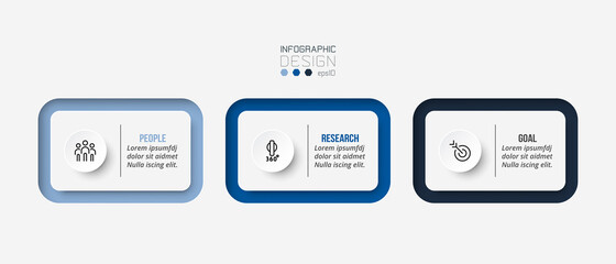 Business concept infographic template with option.
