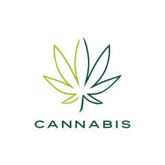 cannabis leaf logo vector icon illustration