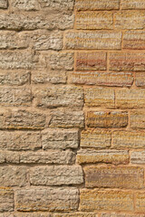 texture of the old masonry of the fortress wall