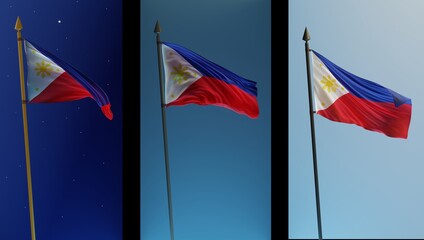 Abstract Philippines Flag 3D Render (3D Artwork)
