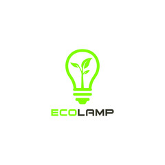 Eco Lamp Logo Simple and Unique Design