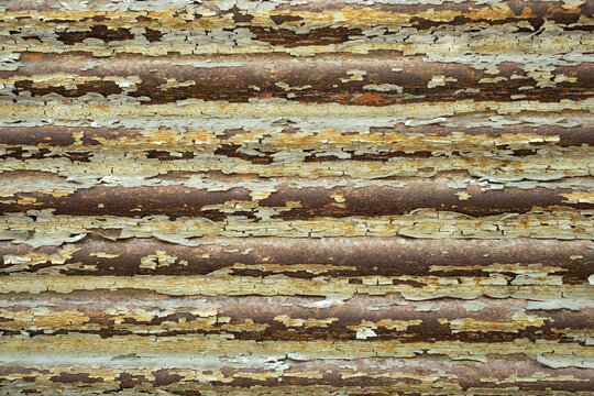 detail of old rusty shop shutter. background
