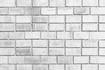 Vintage white stone brick wall pattern and background seamless
