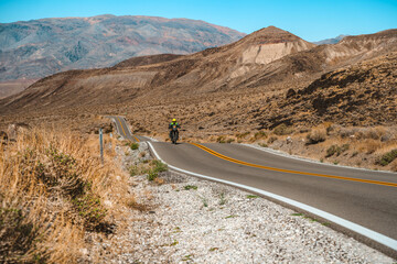 Empty infinite Road in the Desert in Death Valley, USA