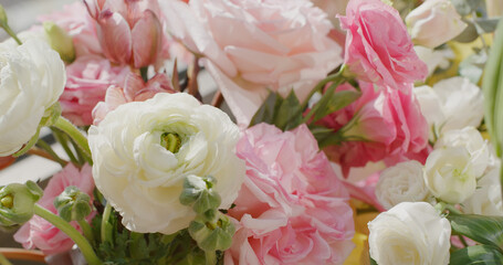 Beautiful flower bouquet at home