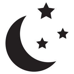 half moon with 3 stars