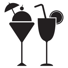 two glasses beverages drink