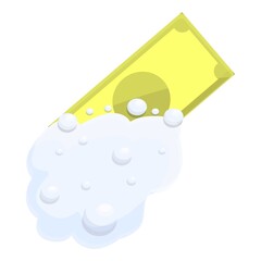Foam anti-money laundry icon. Cartoon of Foam anti-money laundry vector icon for web design isolated on white background