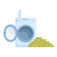 Home wash anti-money laundry icon. Cartoon of Home wash anti-money laundry vector icon for web design isolated on white background