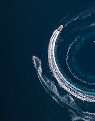 Wake boarding in the ocean in Antarctica © Alexandr