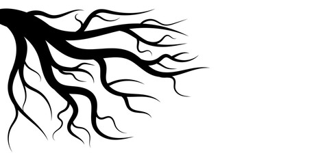 Branches of dead tree design on white background